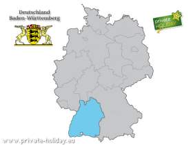 Baden-WÃ¼rttemberg Karte - privateHOLIDAY