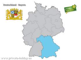 Bayern Karte - privateHOLIDAY