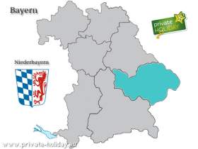 Niederbayern Karte - privateHOLIDAY