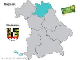 Oberfranken Karte - privateHOLIDAY