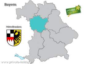Mittelfranken Karte - privateHOLIDAY